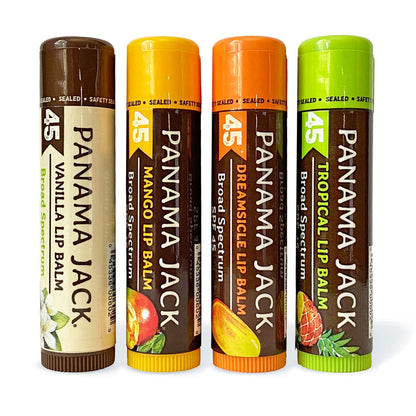 Panama Jack Sunscreen Lip Balm SPF 45 — Four-Flavor Pack