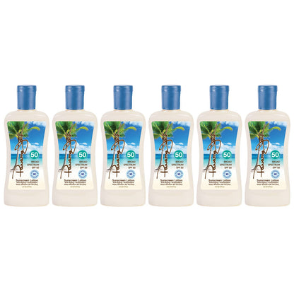 Panama Jack Sunscreen Suntan Lotion SPF 50 – Broad Spectrum UVA/UVB, Pack of 6 x 6 fl oz, Cruelty-Free