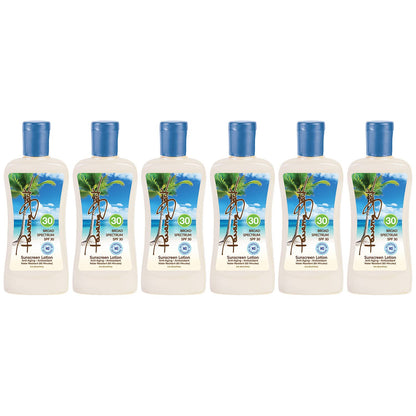 Panama Jack Sunscreen Suntan Lotion SPF 30 – Broad Spectrum UVA/UVB, Cruelty Free, Gluten & Paraben Free, 6 FL OZ (Pack of 6)
