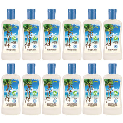 Panama Jack Sunscreen Suntan Lotion SPF 30 – Broad Spectrum UVA/UVB, Cruelty-Free, 6 fl oz (Pack of 12)
