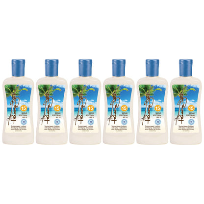 Panama Jack Sunscreen Suntan Lotion SPF 15 – Broad Spectrum UVA/UVB, Cruelty Free, 6 fl oz (Pack of 12)