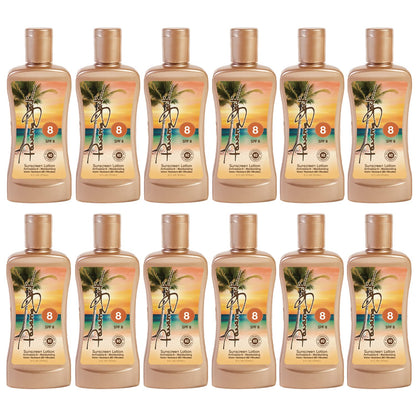 Panama Jack Sunscreen Tanning Lotion SPF 8 – Cruelty-Free, Reef-Friendly, 6 oz (Pack of 12)