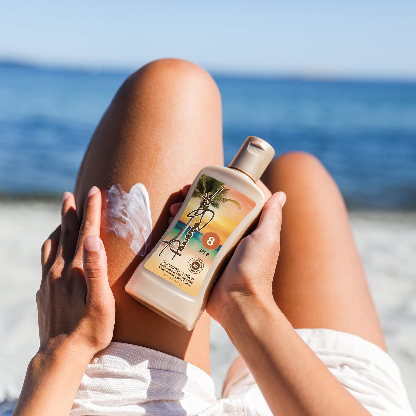 Panama Jack Sunscreen Tanning Lotion SPF 8 – 6 oz Bottles, Pack of 6, Cruelty-Free & Reef-Friendly