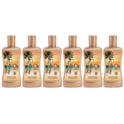 Panama Jack Sunscreen Tanning Lotion SPF 8 – Cruelty-Free, Reef-Friendly, 6 oz (Pack of 12)