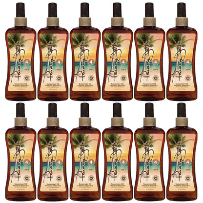 Panama Jack Sunscreen Tanning Oil SPF 4 – Cruelty Free, Exotic Oils & Fruit Extracts, 8 oz (Pack of 12)
