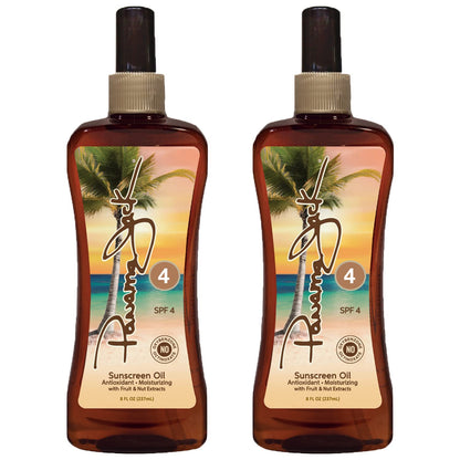 Panama Jack Sunscreen Tanning Oil SPF 4 – Cruelty Free, Exotic Oils & Fruit Extracts, 8 oz (Pack of 12)