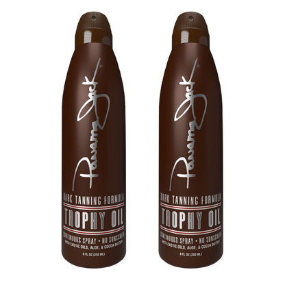 Panama Jack Trophy Suntan Oil – 0 SPF, Exotic Oils + Aloe & Cocoa Butter (Pack of 2)