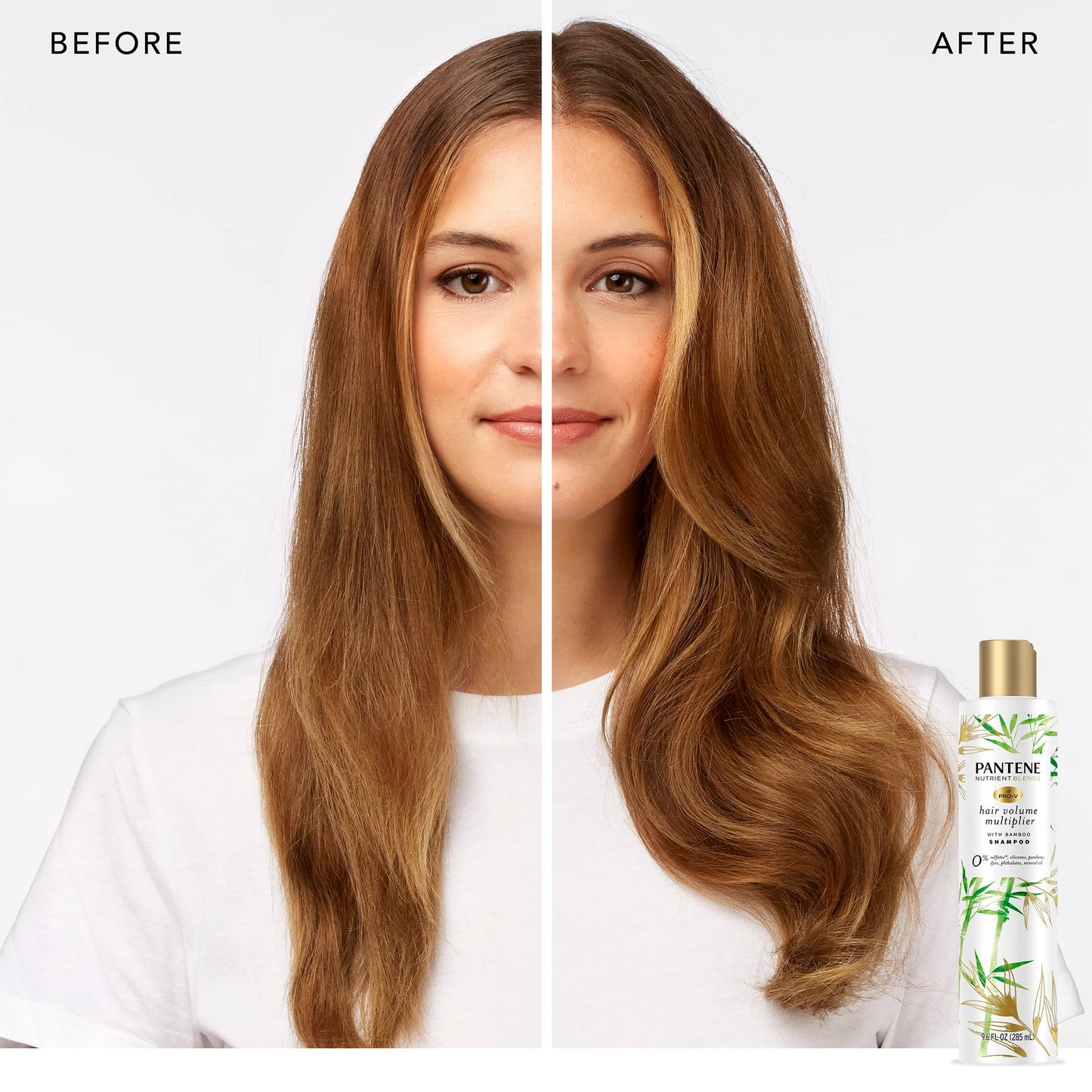 Pantene Sulfate Free Shampoo with Bamboo — Volumizing, Color Safe, 9.6 oz