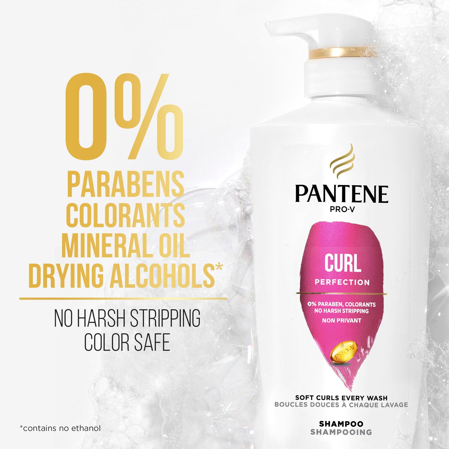 Pantene PRO-V Curl Perfection Shampoo – Hydrated, Defined Curls 17.9oz