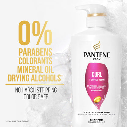 Pantene PRO-V Curl Perfection Shampoo – Hydrated, Defined Curls 17.9oz