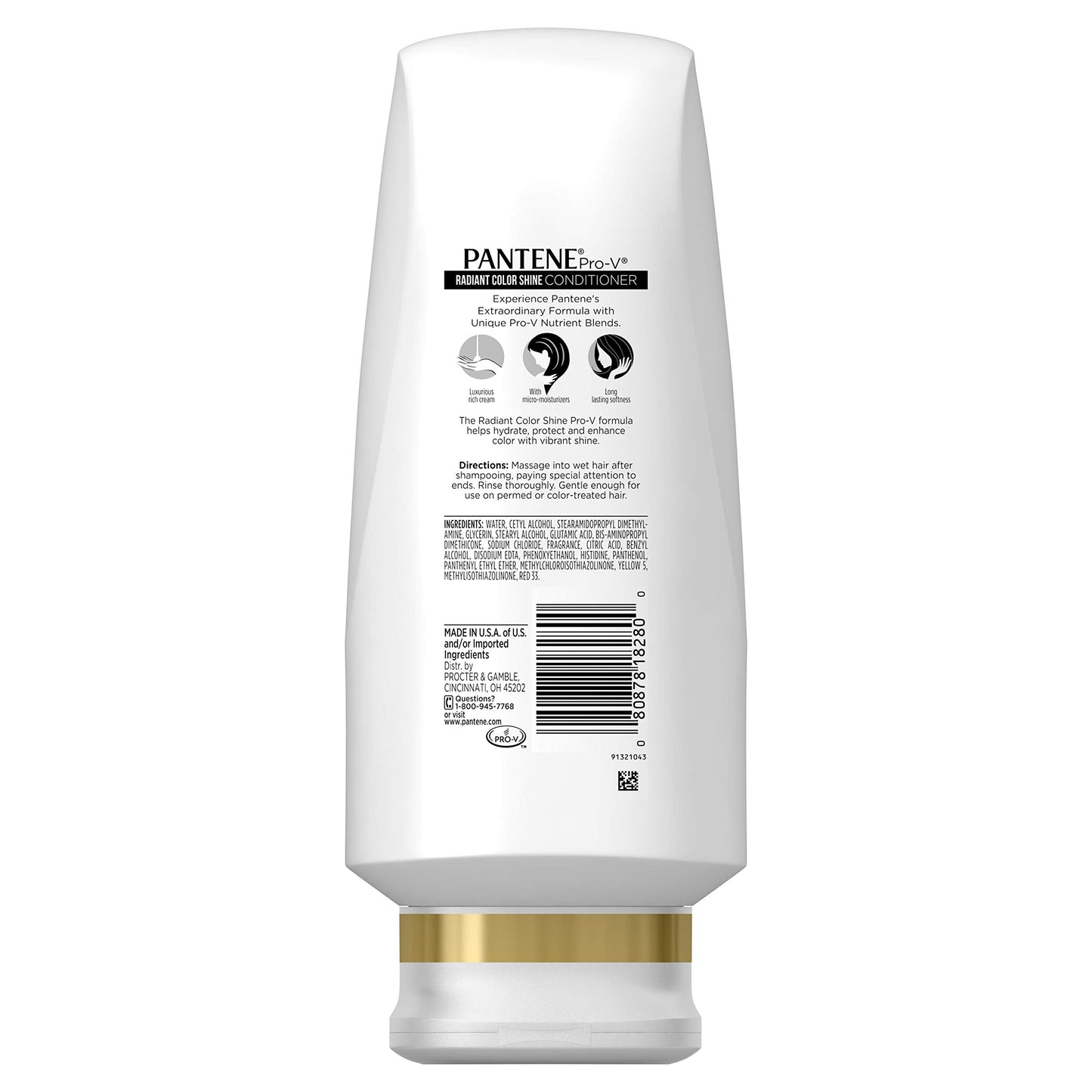 Pantene Pro-V Radiant Color Shine Conditioner, 17.7 Fl Oz – Hydrating Color Protection