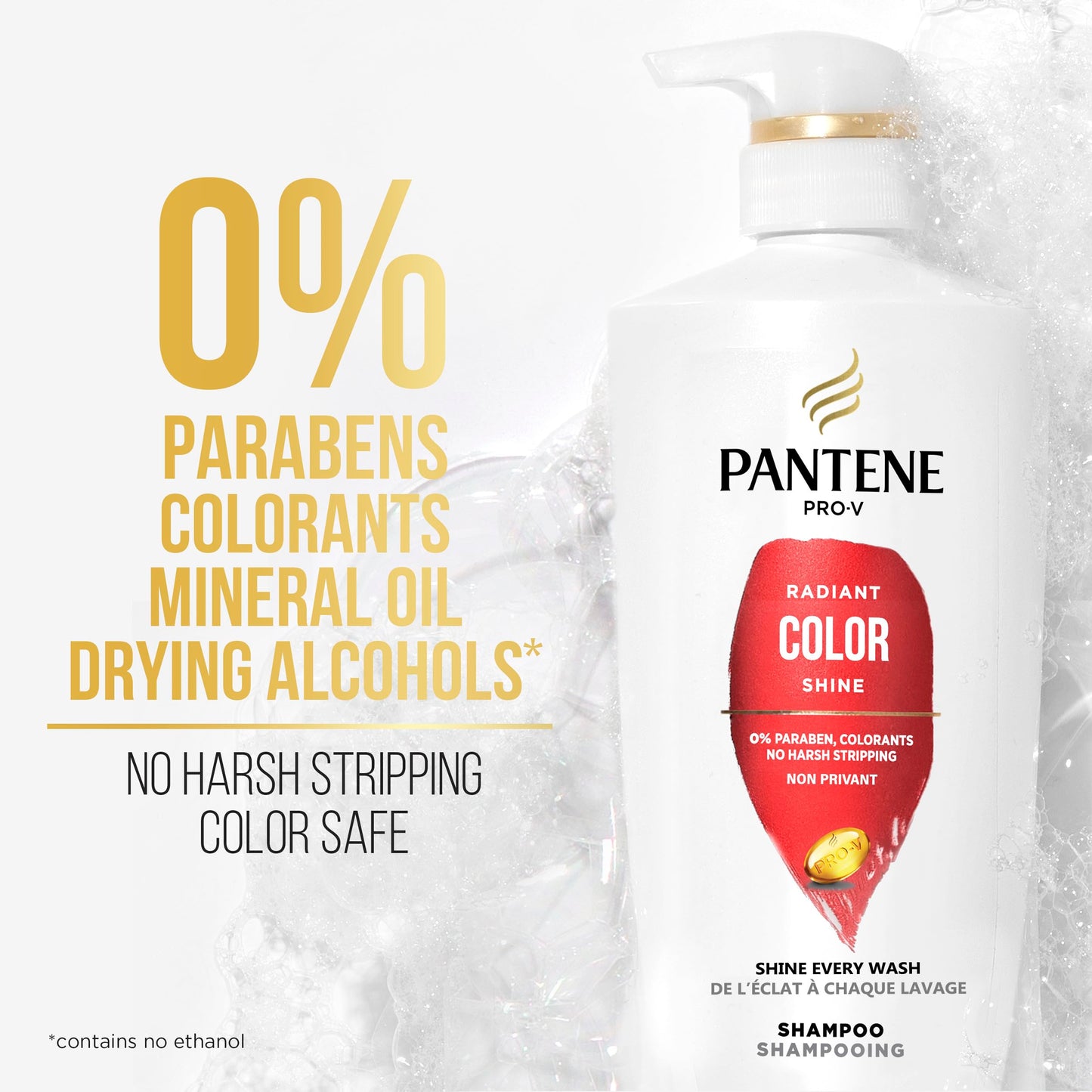 Pantene PRO-V Radiant Color Shine Shampoo – 17.9oz / 530mL | Color Care & Shine