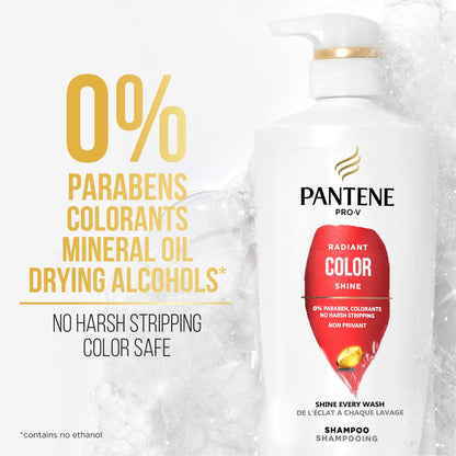 Pantene PRO-V Radiant Color Shine Shampoo – 17.9oz / 530mL | Color Care & Shine