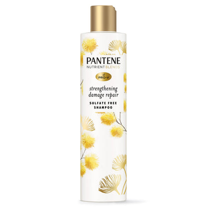 Pantene Sulfate Free Shampoo with Castor Oil – Hair Strengthening Damage Repair, Color Safe, 9.6 oz