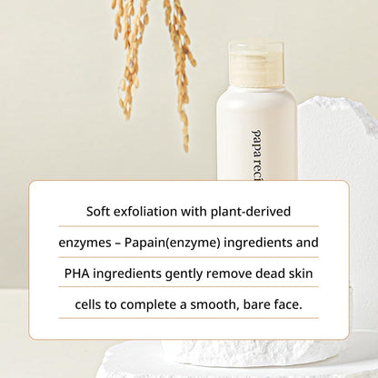 Papa Recipe Blemish Enzyme Powder Rice Cleanser — Gentle Triple Exfoliation, Low pH Skincare