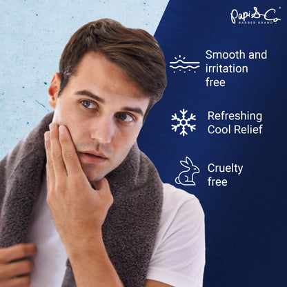 PAPI & CO. After Shave Lotion for Men – Menthol Cooling & Lettuce Leaf Extract, 250 mL