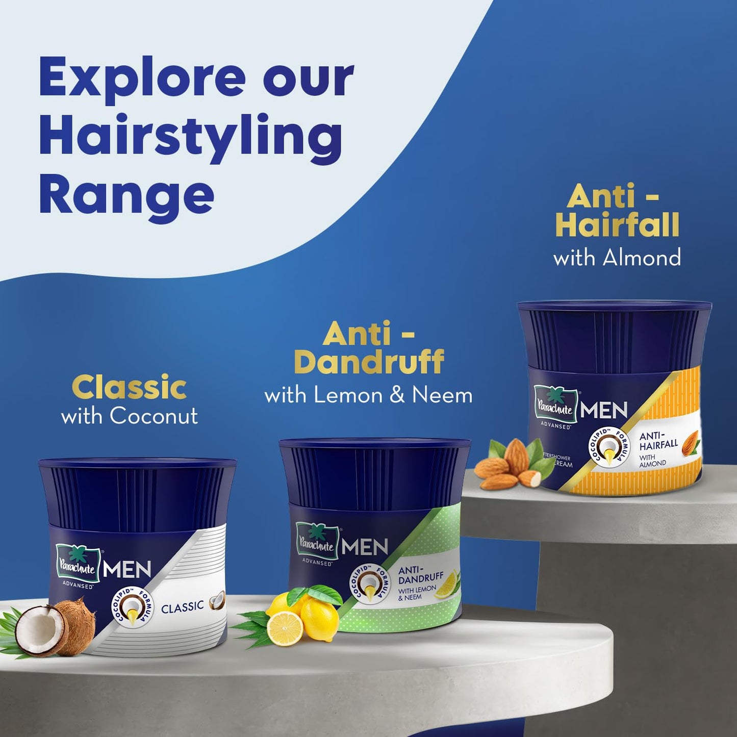 Parachute Advansed Men Hair Cream – Anti-Dandruff (100g) Pack of 3