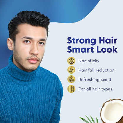 Parachute Advansed Anti Hairfall Hair Cream for Men – Almond & Coconut, Non-Sticky, Oil Replacement (3x3.3oz)