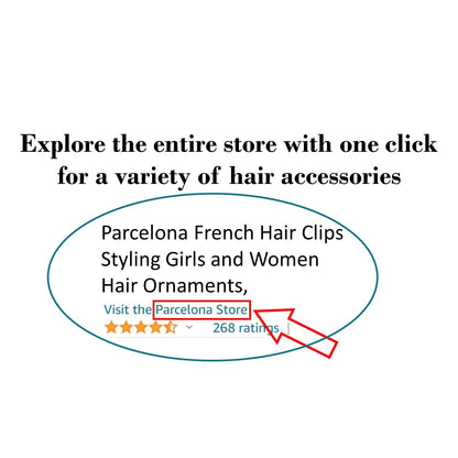 Parcelona French Classic Jumbo Hair Claw Clip – Blush Pink, No-Slip Grip, Made in France