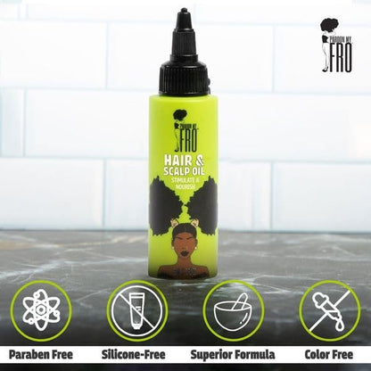 Pardon My Fro Hair & Scalp Oil – Hydrates Curls, Braids & Twists (2 fl oz)