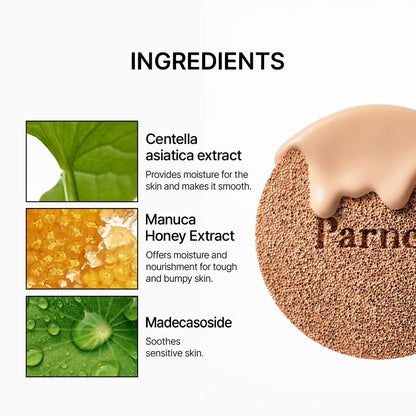 Parnell Cicamanu Serum Cushion 55N Rich Java – Hydrating Serum Foundation for Sensitive Skin