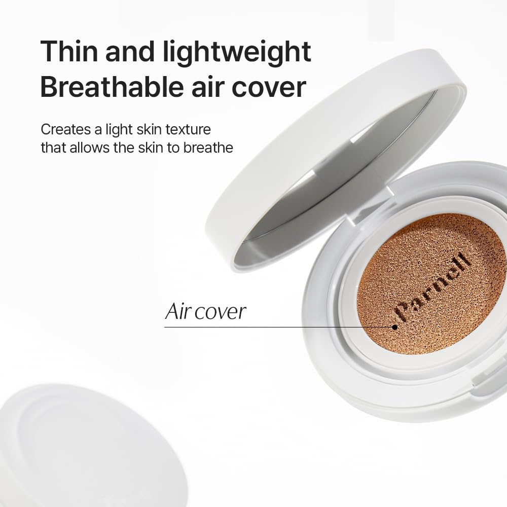 Parnell Cicamanu Serum Cushion – Moisturizing Foundation for Sensitive, Dry Skin | Lightweight Radiant Coverage (Pearl Skin, 0.52 Fl Oz)