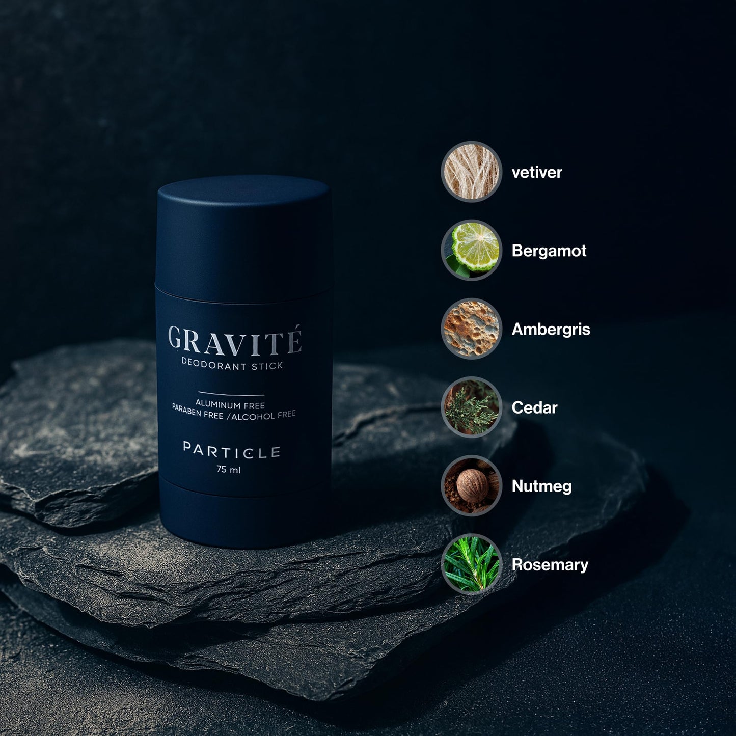 Gravité Deodorant for Men by Particle — Fresh Bergamot & All-Day Scent