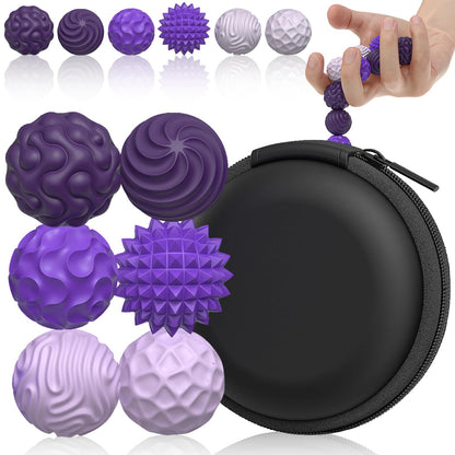 PARTY TONIGHT Silicone Magnetic Balls – 6-Piece Fidget Toy Set (Purple)