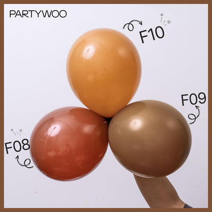 PartyWoo Tan Balloons 140 Pcs Boho Neutral Latex Arch Kit – 18/12/10/5 Inch for Birthday, Safari & Baby Shower