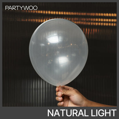 PartyWoo Clear Balloons Arch Kit – 140pcs (18/12/10/5in) for Graduation & Weddings