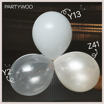 PartyWoo Clear Balloons Arch Kit – 140pcs (18/12/10/5in) for Graduation & Weddings