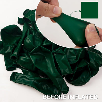 PartyWoo Dark Green Balloons Kit 127 Pcs for Arch Garlands 36in to 5in