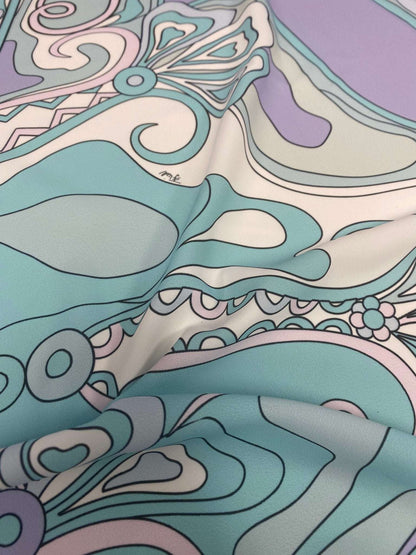Pastel Abstract Print Fabric by Metre