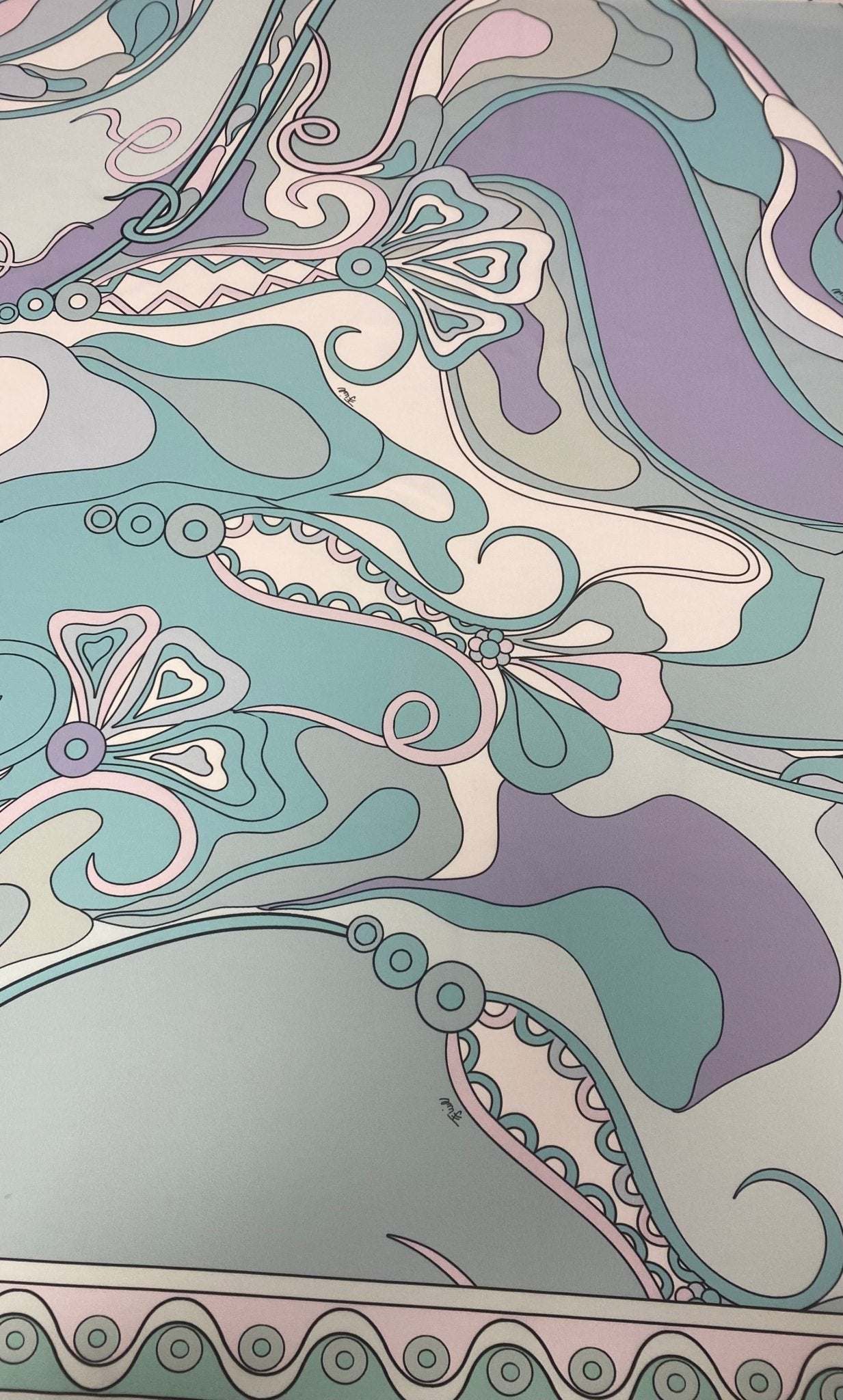 Pastel Abstract Print Fabric by Metre