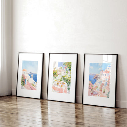 Pastel Wall Art | Set of 3 Beach Decor Wall art Prints