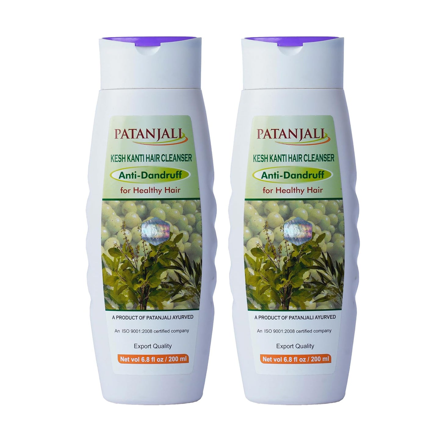 Patanjali Kesh Kanti Anti-Dandruff Shampoo - 200ml x 2 | Natural Hair Cleanser for Flakes