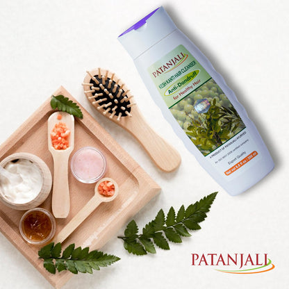Patanjali Kesh Kanti Anti-Dandruff Shampoo - 200ml x 2 | Natural Hair Cleanser for Flakes