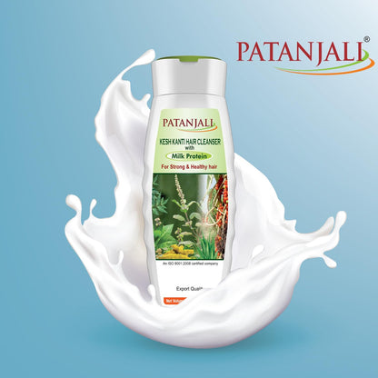 Patanjali Kesh Kanti Milk Protein Hair Cleanser Shampoo – Pack of 2 (200 ml)