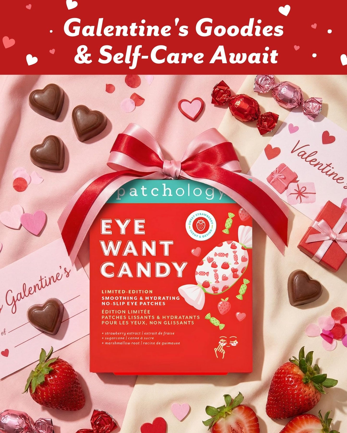 Patchology Eye Want Candy Hydrogel Patches – Puffy Eyes, Dark Circles & Wrinkles | Valentine’s Day Gift