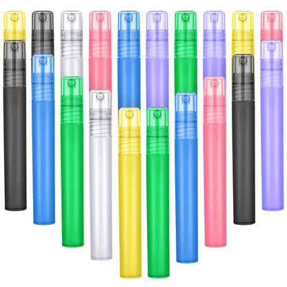 Patelai 20-Pack 10ml Frosted Fine Mist Spray Bottles – Refillable Travel Containers