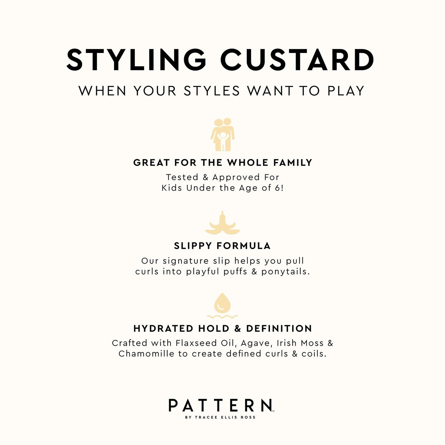 PATTERN Beauty Styling Custard by Tracee Ellis Ross – Hydrated Hold for Curlies, Coilies & Tight-Textured Hair (15 oz)