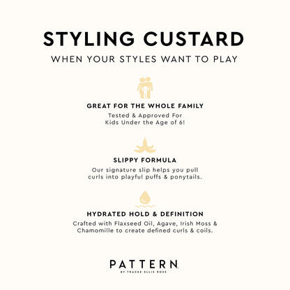PATTERN Beauty Styling Custard by Tracee Ellis Ross – Hydrated Hold for Curlies, Coilies & Tight-Textured Hair (15 oz)