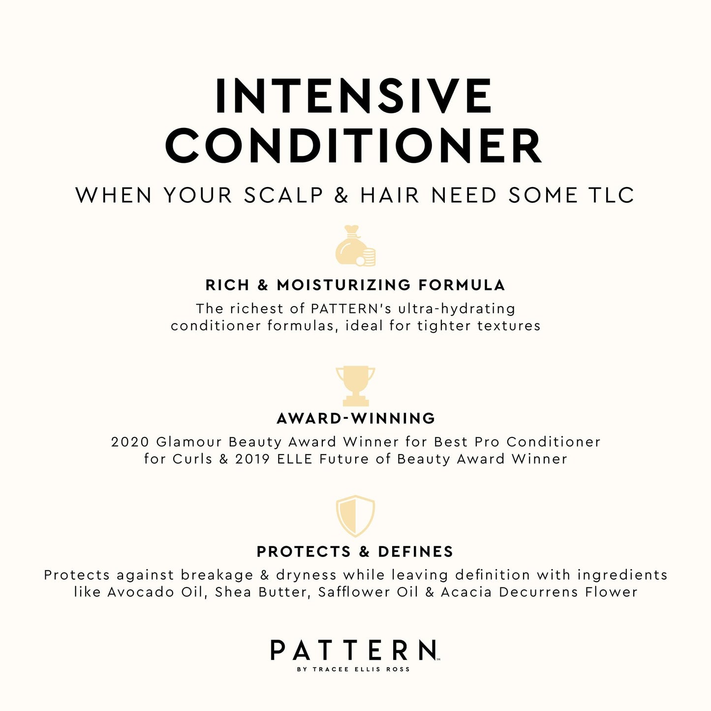 PATTERN Beauty by Tracee Ellis Ross Intensive Conditioner – 29oz, Shea Butter, Avocado Oil & Vitamin E