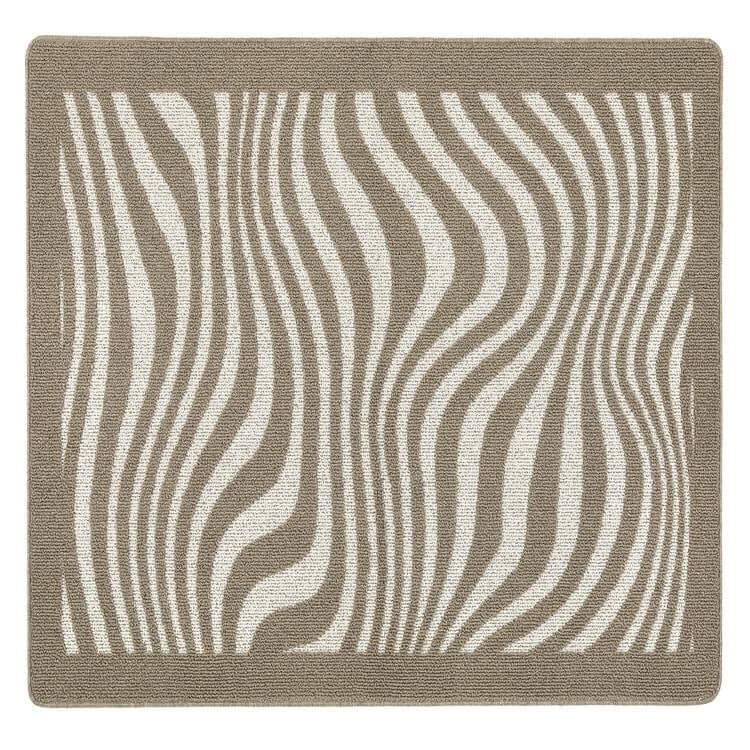 Patterned Washable Mat and Runner in Cream & Brown