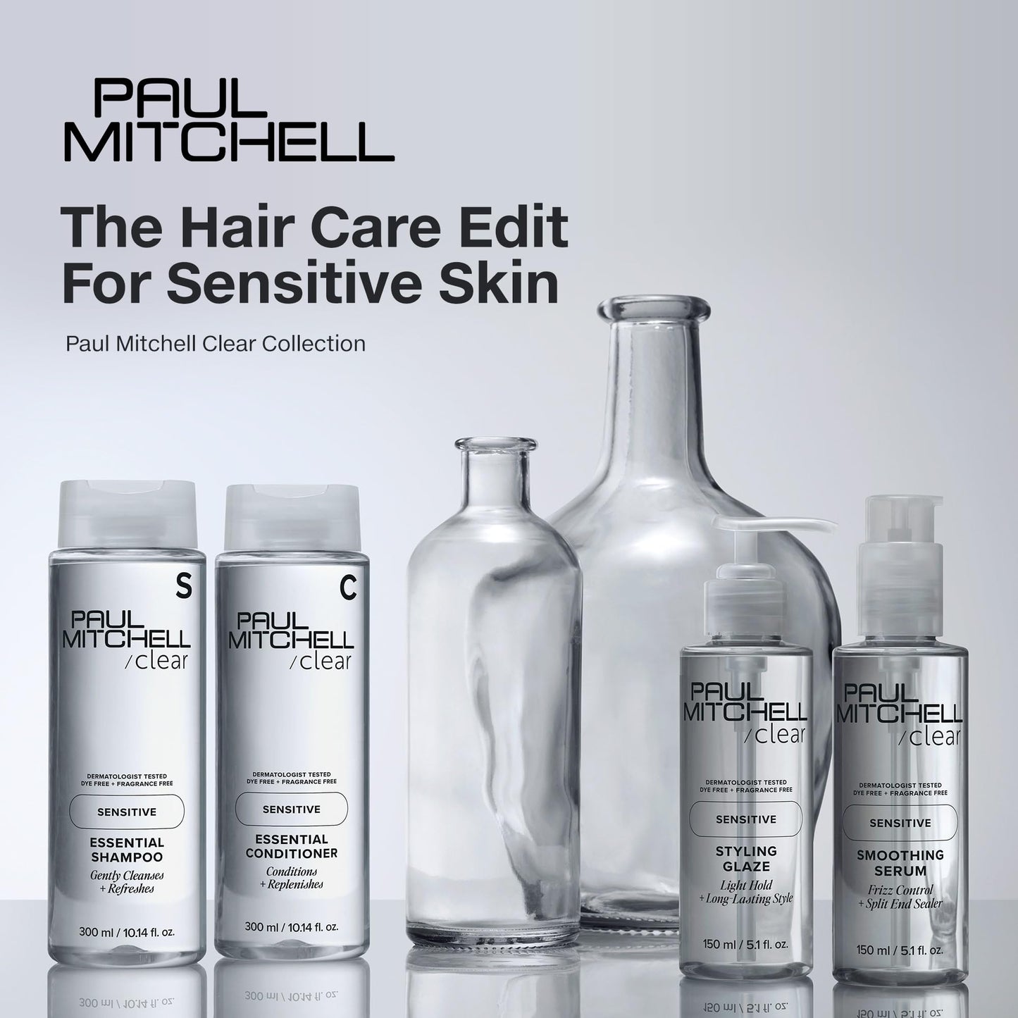 Paul Mitchell Clear Smoothing Serum — Fragrance-Free Blowout Primer for Sensitive Skin