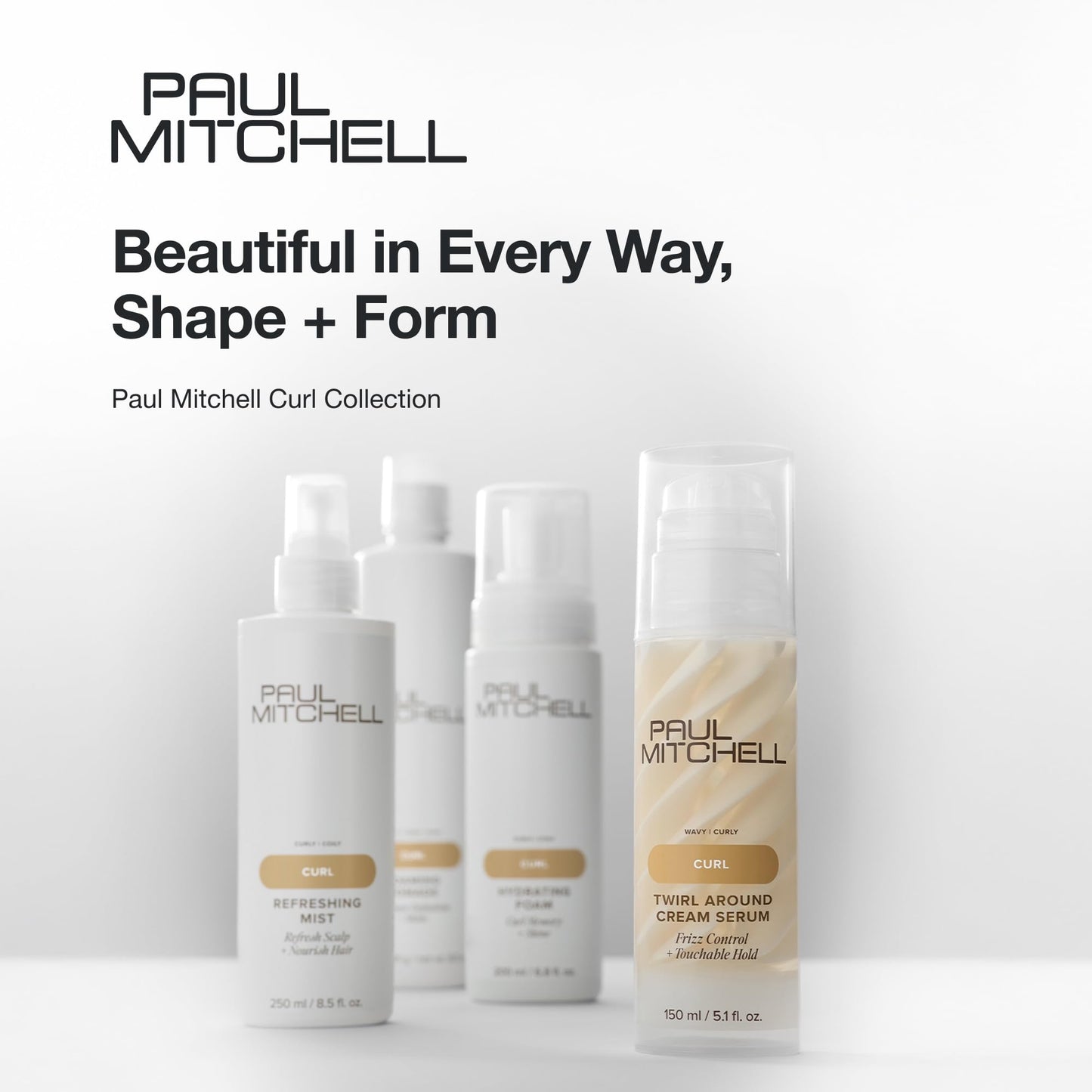 Paul Mitchell Twirl Around Cream Serum – Frizz Control for Curly & Wavy Hair | 5.1 fl oz