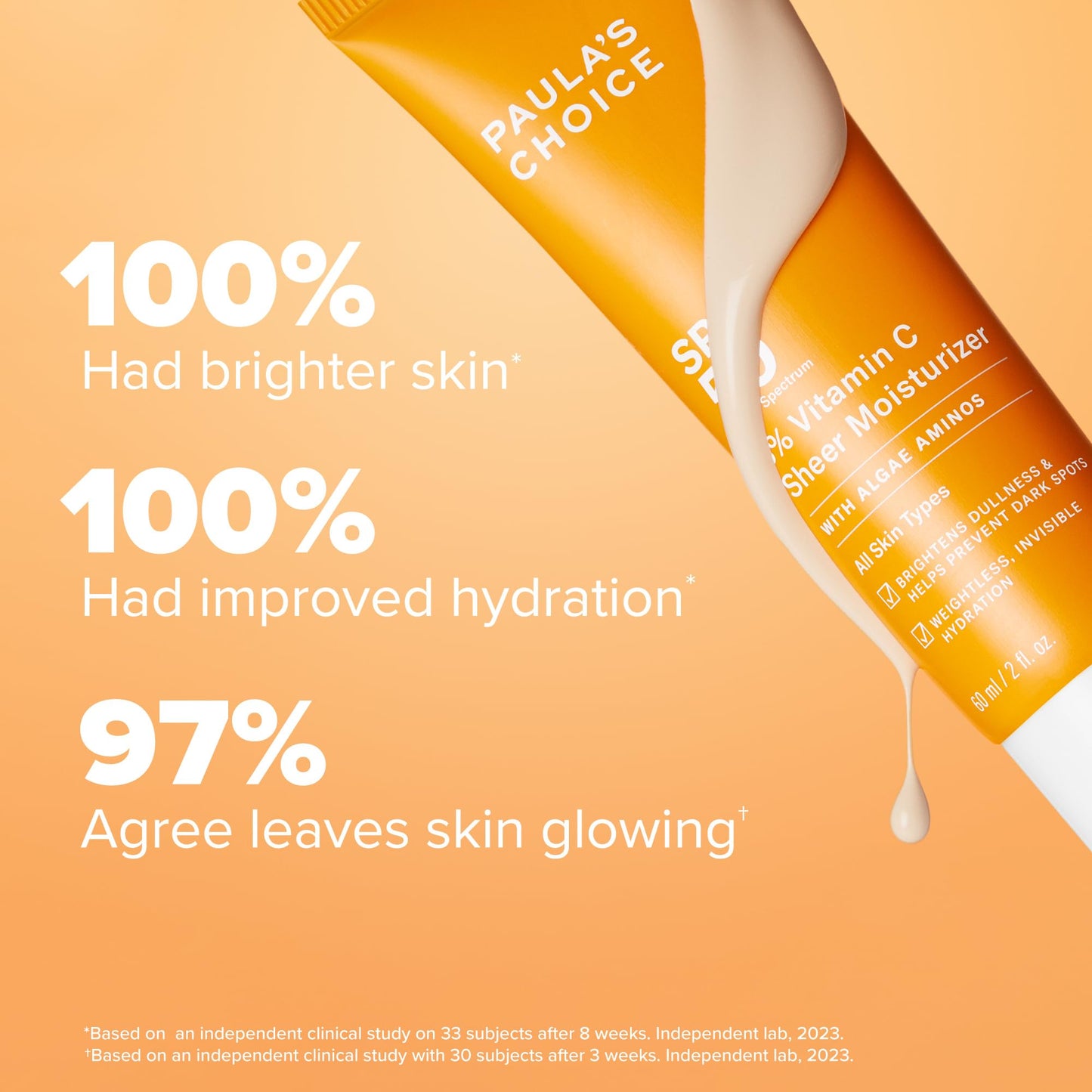 Paula's Choice 5% Vitamin C Sheer Sunscreen SPF 50 for Face – Invisible, Fragrance-Free