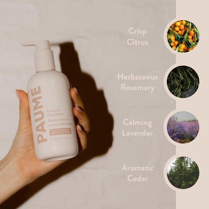 PAUME Probiotic Hand Balm | Non-Greasy, Fast-Absorbing Hydration for Dry Hands | 10 oz