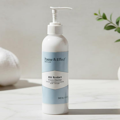 Pause & Effect Gentle Enzyme Cleanser for Menopausal Skin – Hydrating Makeup and Sunscreen Removal with Green Tea