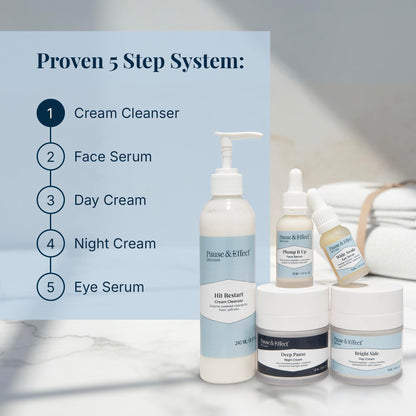 Pause & Effect Gentle Enzyme Cleanser for Menopausal Skin – Hydrating Makeup and Sunscreen Removal with Green Tea